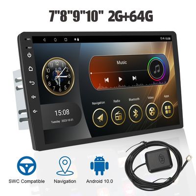 Montaggio universale per auto 2.5D IPS Touch Screen 2 32G Android 12 Lettore multimediale per auto Radio da 9/10 pollici Unità principale audio