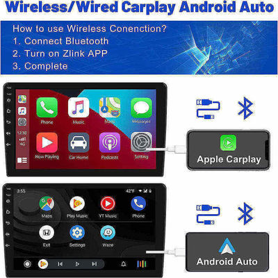 Radio per auto Android 12 universale da 10,1 pollici con touch screen IPS e fotocamera AHD 1080P