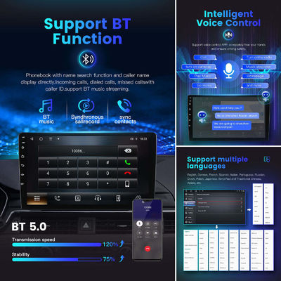 Autoradio universale da 9 pollici con touch screen Android OS e sistema di navigazione GPS