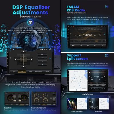 Universal 2Din Car Radio con wireless Android Auto / CarPlay e fotocamera di backup retrovisoria
