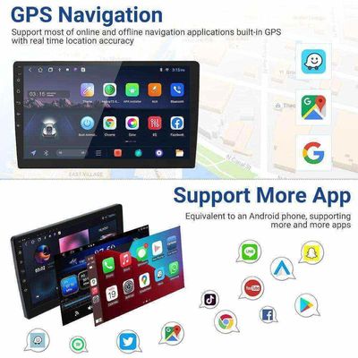 4 Core CPU 10.1 Inch 2 Din Touch Screen GPS Navigation Android Car Radio per Universale