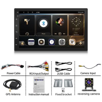 4 Core CPU 10.1 Inch 2 Din Touch Screen GPS Navigation Android Car Radio per Universale