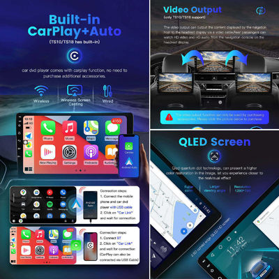 Universal 9 Inch 10 Inch Carplay Radio Screen Octa Core DSP QLED con 8G128G Android Car Multimedia