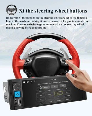 Car Radio Wireless Carplay 1Din MP5 Player con FM/AM/RDS Multimedia e Bluetooth