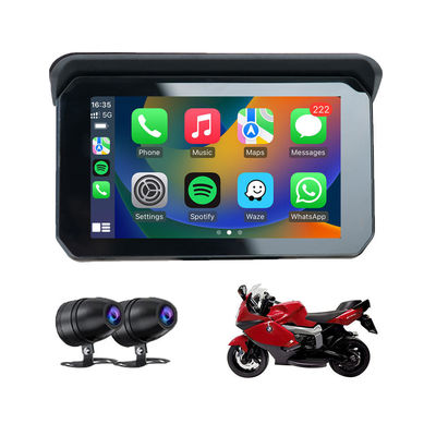 IP67 impermeabile 5 pollici IPS Screen Motorcycle Carplay GPS Navigator 2 in 1 wireless Apple Car-play Android Auto