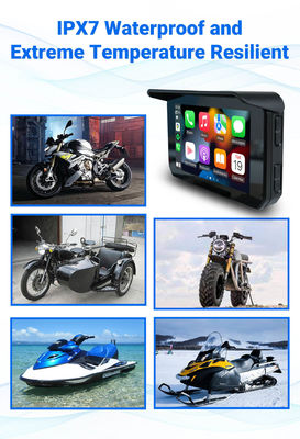 IP67 impermeabile 5 pollici IPS Screen Motorcycle Carplay GPS Navigator 2 in 1 wireless Apple Car-play Android Auto