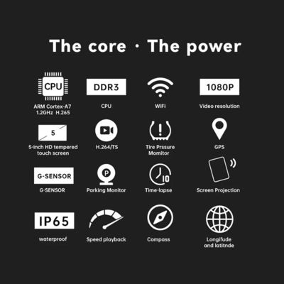 Navigazione portatile per moto GPS 5 pollici Apple Carplay wireless e Android Auto