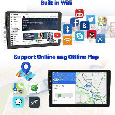 BT5.0 Wifi Hotspot GPS IPS Full Touch Screen 2 32 GB Universale 10,1 pollici Auto MP5 Player T3