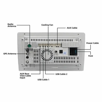 Display Full Fit Color Button Light 2.5D/QELD Car Radio per posizionamento sul cruscotto