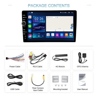 Nuovo lettore multimediale per auto Android 11 2 DIN con schermo touch da 9 pollici e GPS WIFI