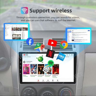 9" IPS/QLED Touch Screen Android 12 Car Radio con GPS Wifi Rear Camera e BT FM RDS