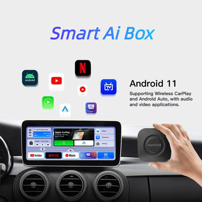 5V±0.2V 1.0A Input di alimentazione Carplay AI Box 8GB 128GB Box di streaming wireless GPS Wifi incorporato