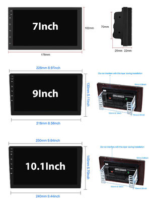 Universal Car 2 Din Android12 Carplay Gps TS7 Player con supporto multilingue
