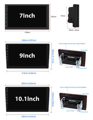 7/8/9/10/12/13 pollici Wireless CarPlay Android Player con navigazione GPS 2DIN integrata
