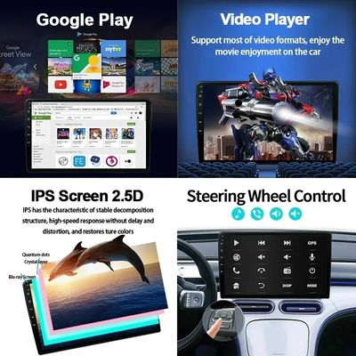 12.3'' QLED Screen 4G LTE Wifi DSP Carplay Android Auto 2Din Car Radio Per BMW/Benz/Audi Universal