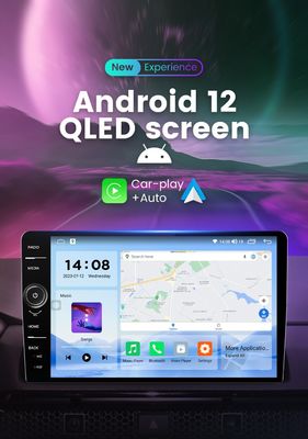 32GB ROM 9" Touch Screen Android 10 Car Radio con Carplay wireless e Android Auto