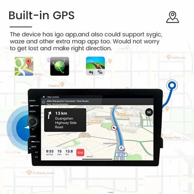Posizionamento del cruscotto 8" Radio stereo per auto con navigazione GPS e wireless Android Auto