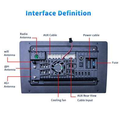 1280*800 Risoluzione 2 Din Car Radio con Android Auto BT5.0 4G DSP RDS e GPS Navigation