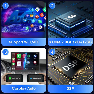 13.3 pollici Android 11.0 Carplay Multimedia Car Radio con touch screen e funzione OBD2