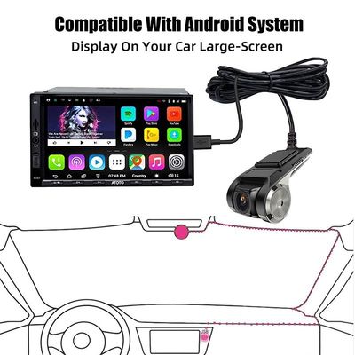 USB Car Dash Cam HD 1080P 170° Registratore Wide Angle Front ADAS Android DVR Versione Notturna