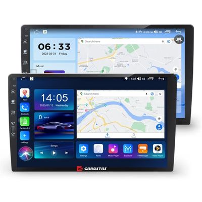 Riproduzione di DVD per auto da 9 pollici Navigare Android con 6 128 GB 4G Wifi GPS Dsp Rds AM Double Din Car Radio