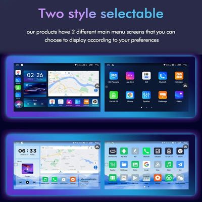Riproduzione di DVD per auto da 9 pollici Navigare Android con 6 128 GB 4G Wifi GPS Dsp Rds AM Double Din Car Radio