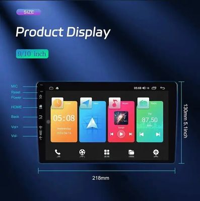 Riproduzione di DVD per auto da 9 pollici Navigare Android con 6 128 GB 4G Wifi GPS Dsp Rds AM Double Din Car Radio