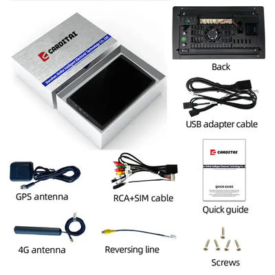 Riproduzione di DVD per auto da 9 pollici Navigare Android con 6 128 GB 4G Wifi GPS Dsp Rds AM Double Din Car Radio