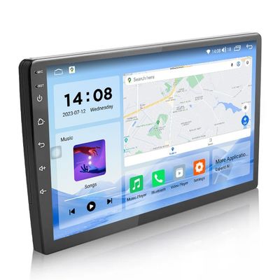 QLED Screen Android 9/10 Inch 4G RAM 64G ROM Double Din Car MP5 Player con interfaccia utente personalizzata