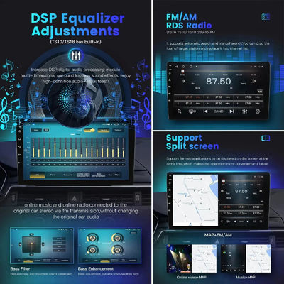 TV Combination 9 Inch Android Car Radio con Carplay e Android Auto Built-in Wi-Fi DVD Player