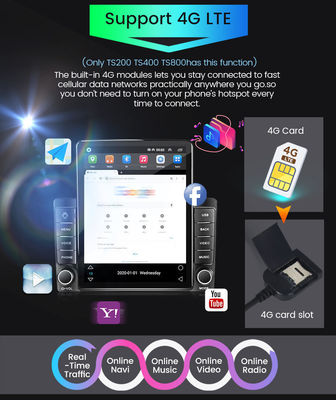 Universal Car Model 9.7 inch 2 din Double Din Android 12 Car DVD Player con GPS e Bluetooth