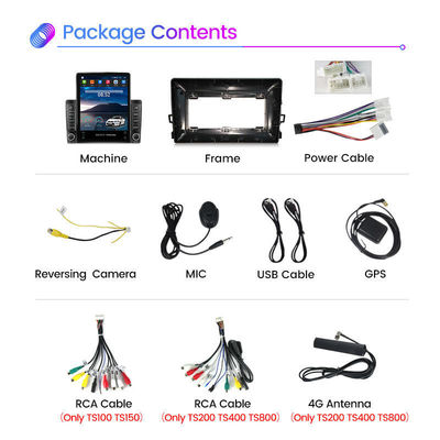 Universal Car Model 9.7 inch 2 din Double Din Android 12 Car DVD Player con GPS e Bluetooth