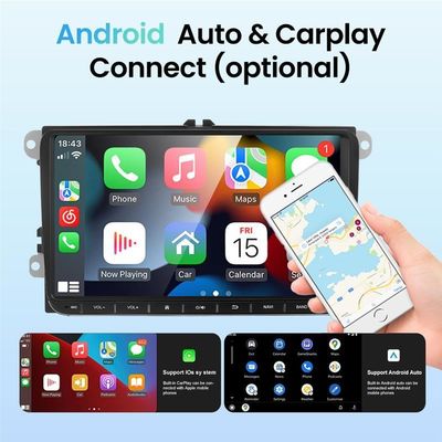 Volkswagen Golf Polo Tiguan Passat Skoda Octavia Carplay Auto con GPS e risoluzione 1024*600